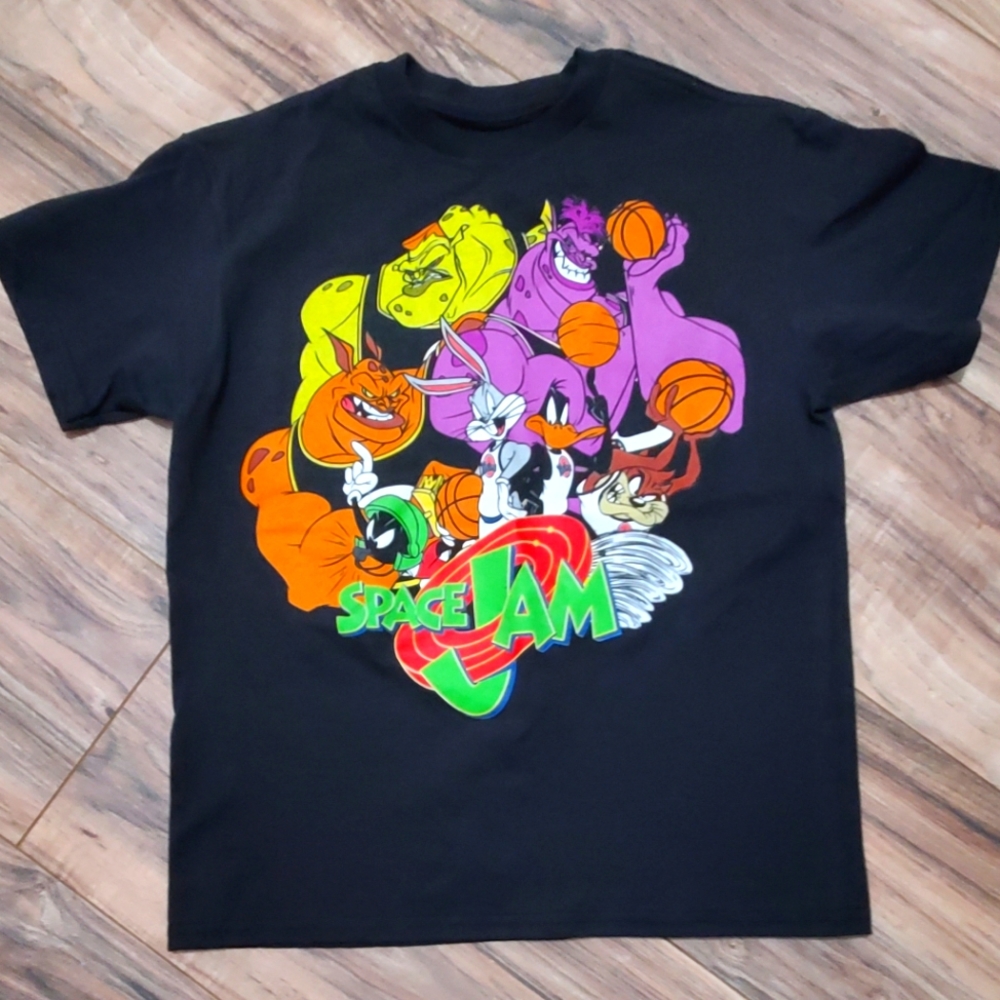 Space Jam Black Unisex Graphic Tee Size Small